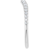 14K White Gold 1/2 CTW Lab-Grown Diamond Graduated Contour Band