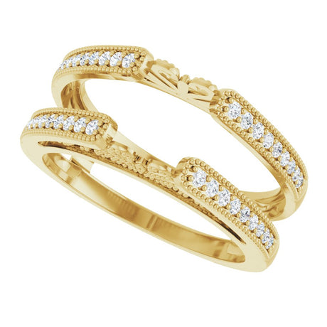 14K Yellow Gold 1/4 CTW Natural Diamond Ring Guard