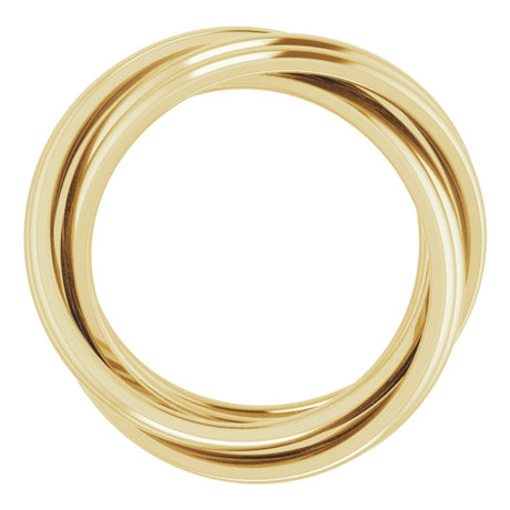 14K Yellow Gold Six-Piece Rolling Band