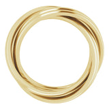 14K Yellow 6-Band Rolling Ring Size 6