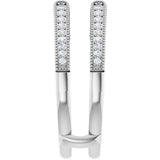 14K White Gold 1/4 CTW Natural Diamond Ring Guard