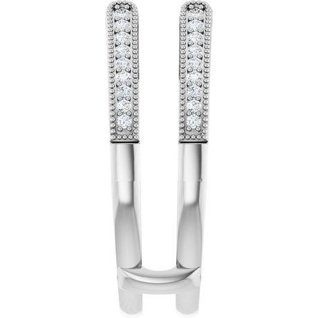 14K White Gold 1/4 CTW Natural Diamond Ring Guard