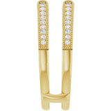 14K Yellow Gold 1/4 CTW Natural Diamond Ring Guard