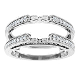 14K White 1/4 CTW Natural Diamond Ring Guard