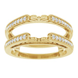 14K Yellow Gold 1/4 CTW Natural Diamond Ring Guard