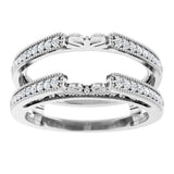 14K White Gold 1/4 CTW Natural Diamond Ring Guard