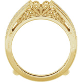 14K Yellow Gold 1/4 CTW Natural Diamond Ring Guard