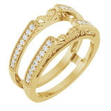 14K Yellow Gold 1/4 CTW Natural Diamond Ring Guard
