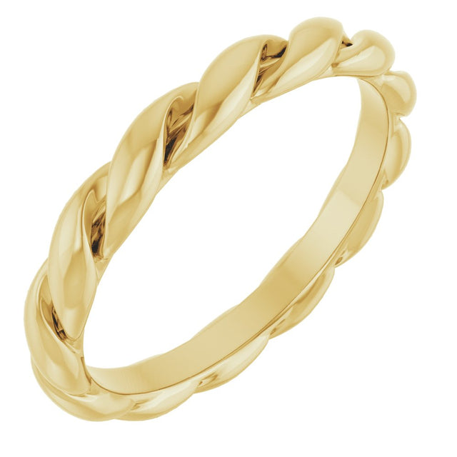 14K Yellow Gold 2.8 mm Rope Band Size 7