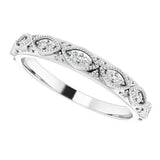 14K White 1/8 CTW Natural Diamond Anniversary Band