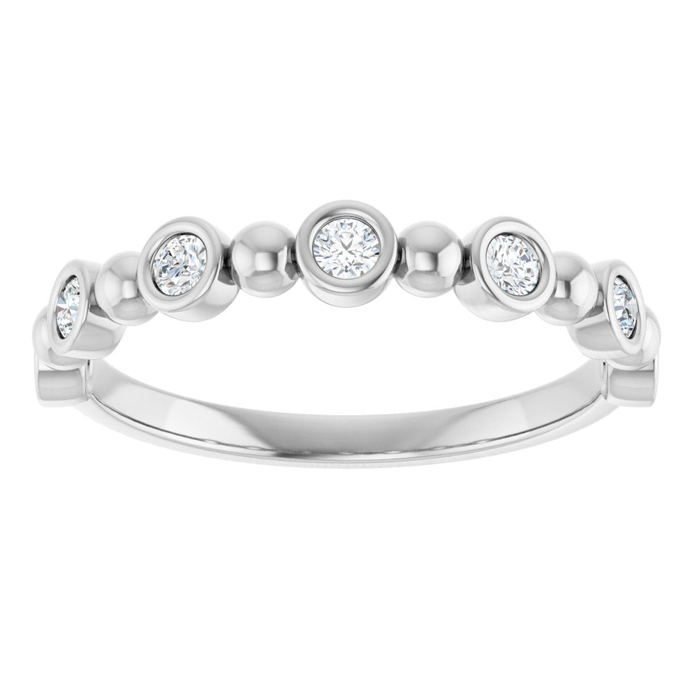 14K White 1/5 CTW Natural Diamond Anniversary Band