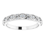 14K White 1/8 CTW Natural Diamond Anniversary Band