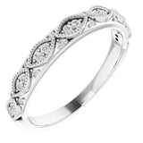 14K White 1/8 CTW Natural Diamond Anniversary Band