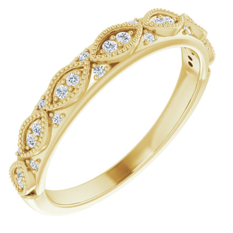 14K Yellow 1/8 CTW Natural Diamond Anniversary Band