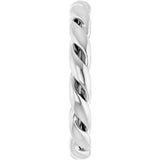 14K White 2.8 mm Twisted Band Size 7