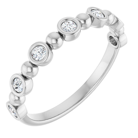 14K White Gold 1/5 CTW Natural Diamond Anniversary Band