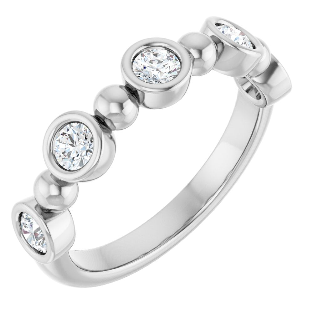 14K White Gold 1/2 CTW Lab-Grown Diamond  Anniversary Band