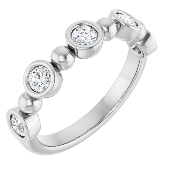 14K White Gold 1/2 CTW Lab-Grown Diamond  Anniversary Band