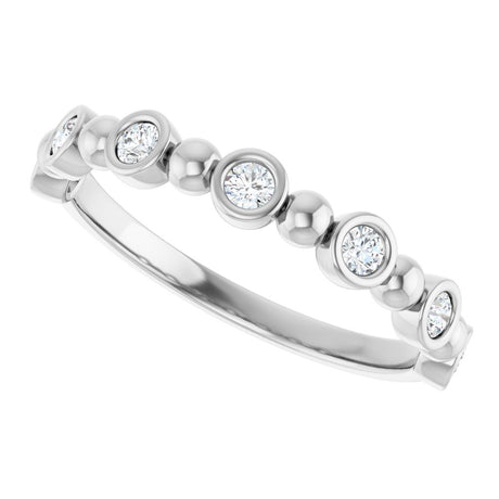14K White Gold 1/5 CTW Natural Diamond Anniversary Band