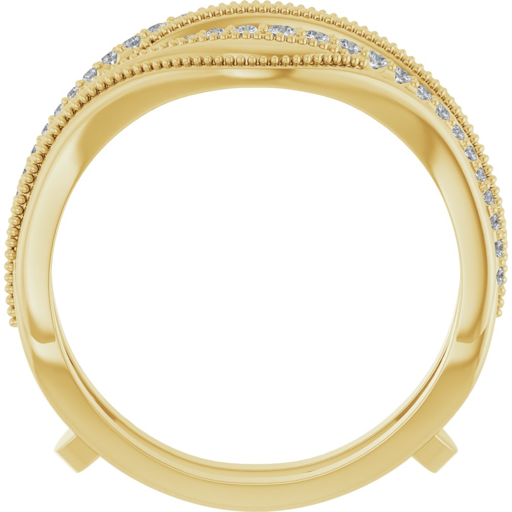 14K Yellow 1/6 CTW Natural Diamond Ring Guard