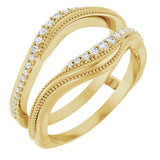 14K Yellow 1/6 CTW Natural Diamond Ring Guard