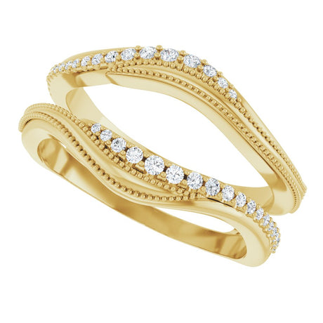 14K Yellow Gold 1/5 CTW Lab-Grown Diamond Ring Guard