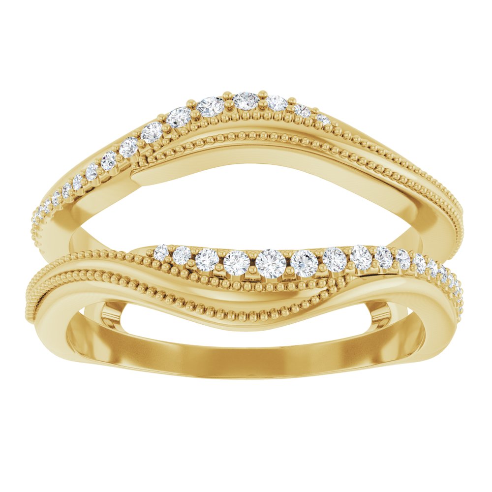 14K Yellow Gold 1/5 CTW Lab-Grown Diamond Ring Guard