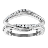 14K White 1/6 CTW Natural Diamond Ring Guard