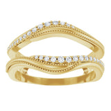 14K Yellow Gold 1/5 CTW Lab-Grown Diamond Ring Guard