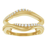 14K Yellow 1/6 CTW Natural Diamond Ring Guard