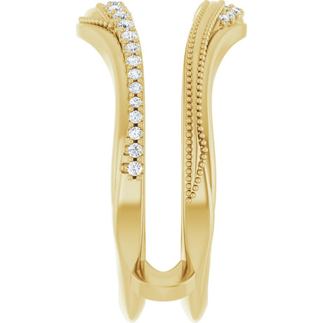 14K Yellow Gold 1/5 CTW Lab-Grown Diamond Ring Guard