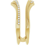 14K Yellow Gold 1/6 CTW Natural Diamond Ring Guard