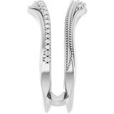 14K White Gold 1/6 CTW Natural Diamond Ring Guard