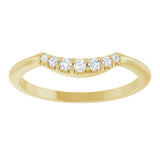 14K Yellow 1/8 CTW Natural Diamond Contour Band
