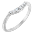 14K White 1/8 CTW Natural Diamond Contour Band