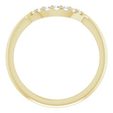 14K Yellow 1/8 CTW Natural Diamond Contour Band