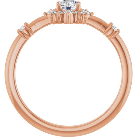 14K Rose Gold 3/8 CTW Natural Diamond Ring