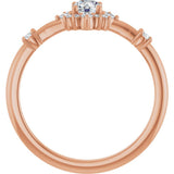 14K Rose Gold 3/8 CTW Natural Diamond Ring