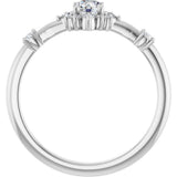14K White Gold 3/8 CTW Lab-Grown Diamond Halo-Style Ring