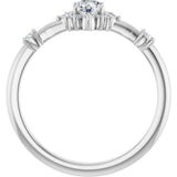 14K White Gold 3/8 CTW Lab-Grown Diamond Halo-Style Ring