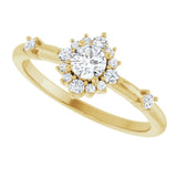 14K Yellow 3/8 CTW Natural Diamond Ring
