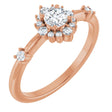 14K Rose Gold 3/8 CTW Natural Diamond Ring