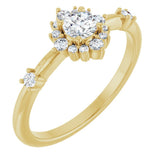 14K Yellow Gold 3/8 CTW Lab-Grown Diamond Halo-Style Ring