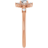 14K Rose 3/8 CTW Natural Diamond Ring