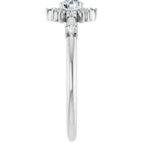 14K White 3/8 CTW Natural Diamond Ring