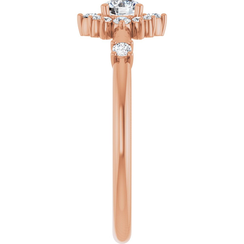 14K Rose Gold 3/8 CTW Natural Diamond Ring