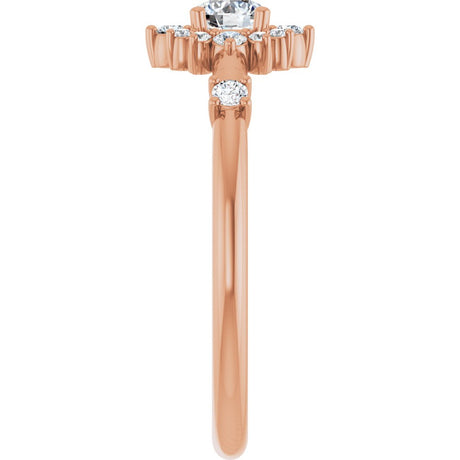 14K Rose Gold 3/8 CTW Natural Diamond Ring