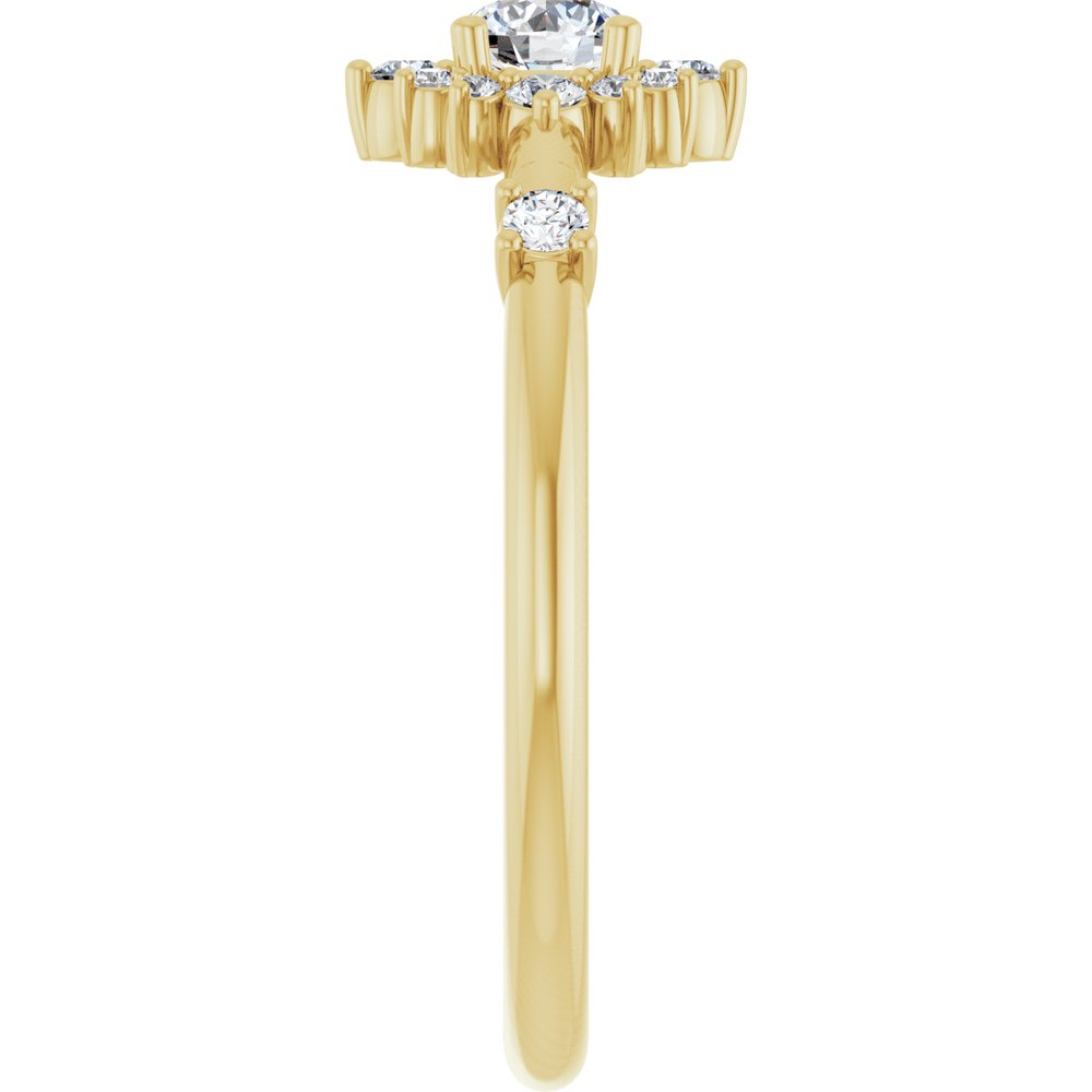 14K Yellow 3/8 CTW Natural Diamond Ring