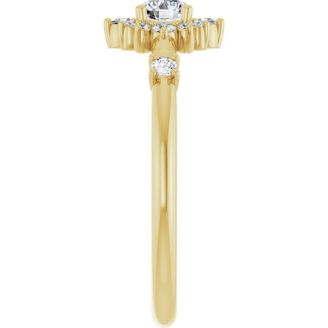 14K Yellow 3/8 CTW Natural Diamond Ring