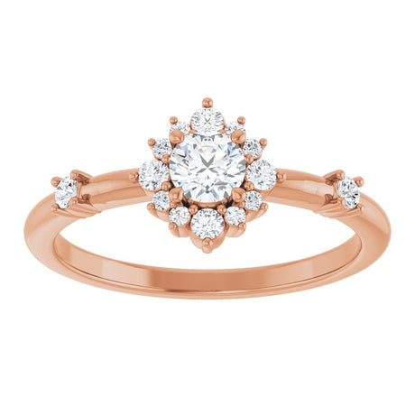 14K Rose Gold 3/8 CTW Natural Diamond Ring